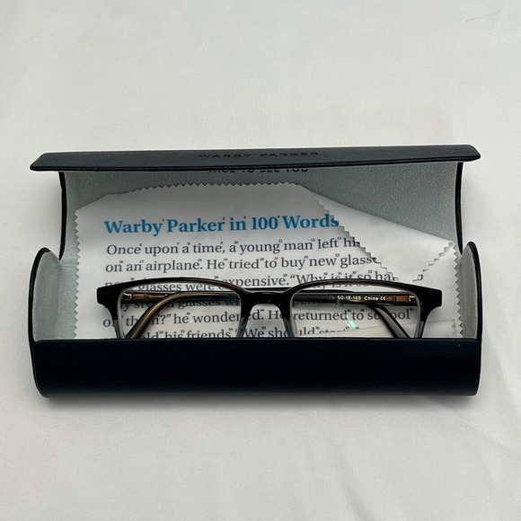 Warby Parker Men's Wilkie Eyeglass Frames Eastern Bluebird 50-18-145 Rectangular - Picture 5 of 6